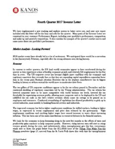 2017 4Q Kanos Quarterly Investor Letter Pdf | Kanos Capital Management