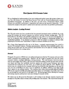 2018 1Q Kanos Quarterly Investor Letter Pdf | Kanos Capital Management
