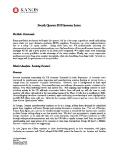 2019 4Q Kanos Quarterly Investor Letter Pdf | Kanos Capital Management