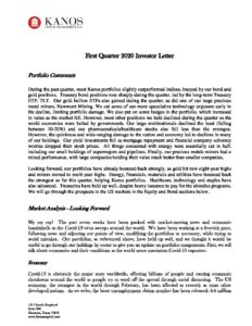 2020 1Q Kanos Quarterly Investor Letter Pdf | Kanos Capital Management