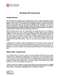 2021 1Q Kanos Quarterly Investor Letter Pdf | Kanos Capital Management